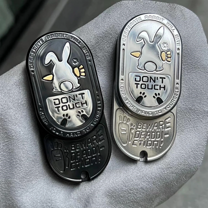 Don’t Touch Bunny Slider – Grumpy Rabbit EDC Toy with Addictive “Ding” Sound